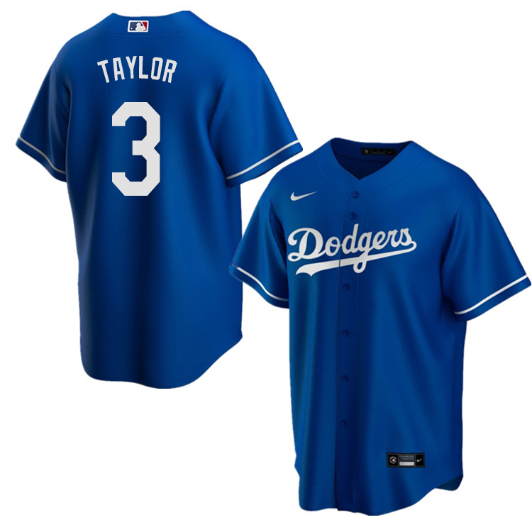 Nike Men #3 Chris Taylor Los Angeles Dodgers Baseball Jerseys Sale-Blue